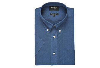 Chemise coton et lin indigo - Poche poitrine - COLTEN MC