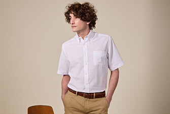 Chemise coton/lin Blanc - Coupe confort - COLTEN MC