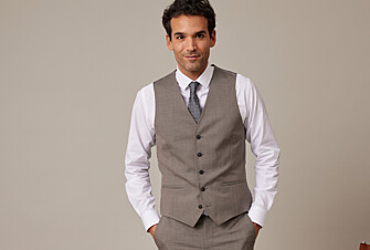 Gilet de costume homme Taupe Chiné - LAZARE