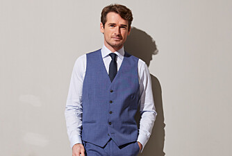 Gilet de costume homme Bleu clair chiné - LAZARE