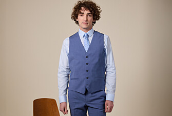 Gilet de costume Bleu Clair Chiné - LAZARE