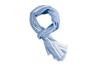 Chèche Lin coton chambray Bleu Ciel