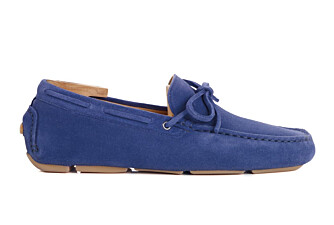 Mocassin été homme cuir Velours Bleu Océan - DELTONA