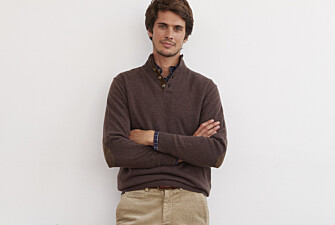 Pull laine col montant homme Marron Brun - KILTAN