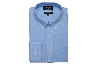 Chemise coton/lin Chambray Bleu Clair - COLTEN