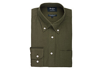 Chemise coton/lin Chambray Vert Foret - COLTEN