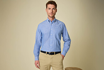 Chemise coton/lin - Chambray Bleu Ocean et Bleu - COLTEN