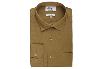 Chemise coton lin Kaki unie - SYLBERT