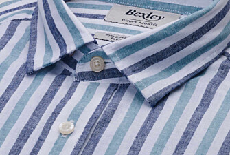 Chemise à rayures Marine et Vert - SIMONIN