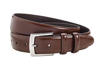 Ceinture luxe homme Châtaigne Foncé - WESTGATE SILVER II