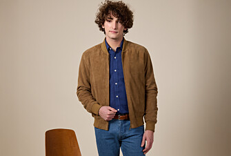 Blouson homme cuir Velours Tabac - SEAN II