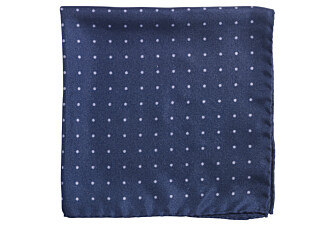 Pochette Soie Pois Marine et Gris
