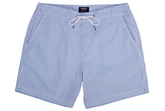 Short de bain homme rayé bleu ciel et blanc - BRENTAN