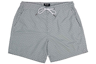 Short de bain homme vert sauge à motif - BRENTAN