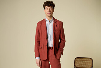 Blazer lin homme Terracotta