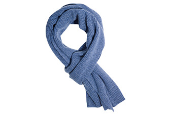 Écharpe homme bleu foncé chiné en lambswool