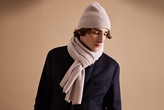 Écharpe Laine Homme Beige Clair