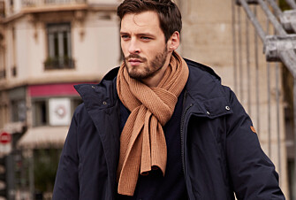 Écharpe Laine Homme Noisette chiné