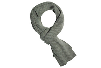 Écharpe homme kaki clair chiné en lambswool