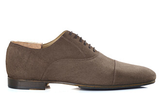 Richelieu homme Velours Taupe Brun semelle cuir patin gomme - LENNOX PATIN