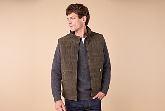 Blouson en cuir homme Velours Kaki - NIKLAS