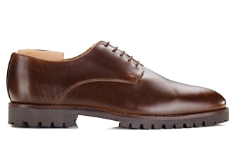 Derbies homme Chocolat semelle gomme crantée - BUSHEY GOMME