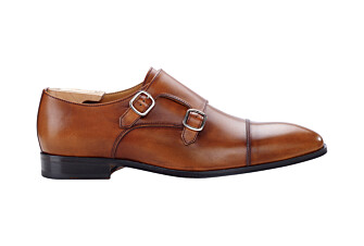 Chaussures homme double boucle Noir avec patin Cheddington Bexley