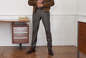 Pantalon habillé homme Chevron Taupe foncé - Lelian