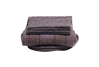 Chaussettes homme épaisses coton rayures Chocolat Chiné