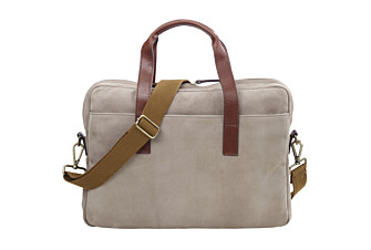 Cartable en velours taupe - HARWINTON