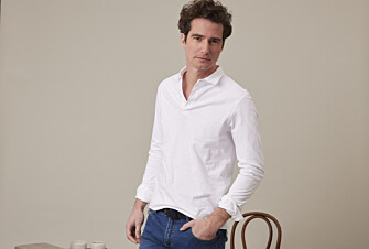 Polo manches longues homme Blanc - AIDEN ML