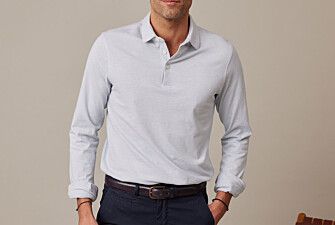 Polo manches longues homme Bleu Clair - AIDEN ML