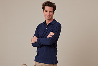 Polo manches longues homme Navy - AIDEN ML