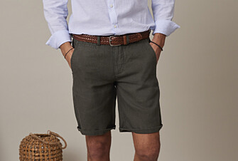 Bermuda lin Olive foncé - BORYS