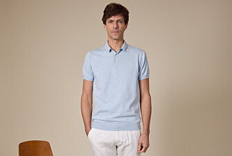 Polo homme Bleu Ciel Chiné - BRAIDEN