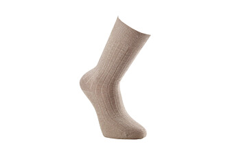Chaussettes homme coton lin avec côtes Kaki Chiné