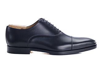 Richelieu noir patiné homme semelle cuir avec patin gomme - SPEZIA II PATIN
