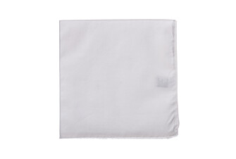 Pochette costume homme coton unie Blanc