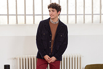 Veste saharienne en velours Navy navy - FLORENCIEN