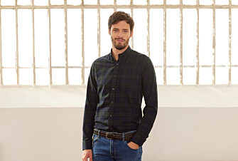 Chemise flanelle Navy et Vert Foncé - Poche poitrine - ANDRICK