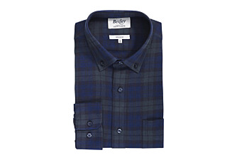 Chemise flanelle Navy et Vert Foncé - Poche poitrine - ANDRICK