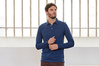 Polo manches longues homme Bleu  - ALEC II ML