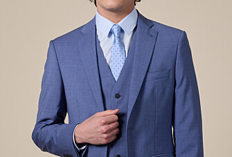 Cravate homme Soie Motif Micro Fleur Bleu Ciel et Gris