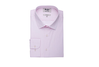 Chemise Rose et Blanche en coton - Col français - GUILHEM CLASSIC