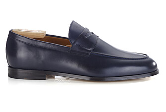 Mocassin pour Homme cuir Navy Patiné - DERYBROOK