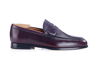 Mocassin pour Homme cuir Bordeaux Patiné - DERYBROOK