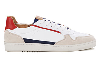 Sneakers cuir homme Bleu Blanc et Rouge - KOLORA
