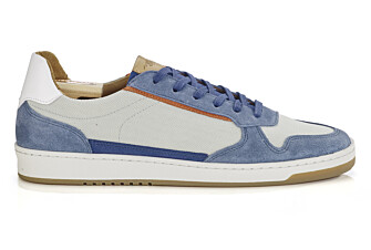 Sneakers cuir - Velours Bleu Jeans - KOLORA