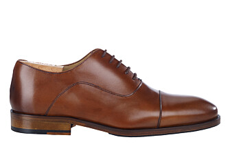 Richelieu homme Cognac Patiné semelle cuir avec patin - GRAKLEY