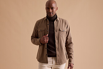 Surchemise en flanelle Camel - THÉODÉRIC